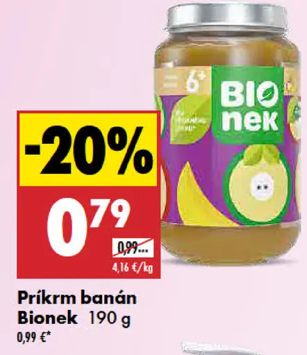Bionek Príkrm banán