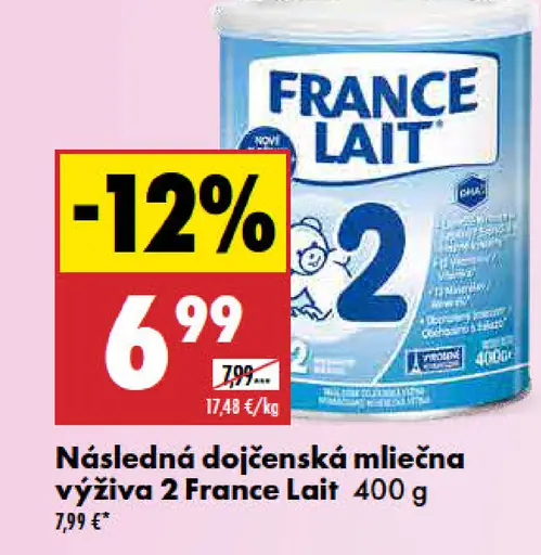 France Lait nasledná dojčenská mliečna výživa 3