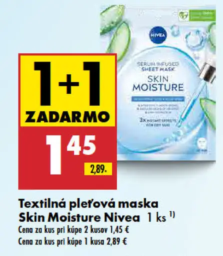 Textilná pleťová maska Nivea Skin Moisture