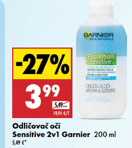 Garnier Odličovač očí Sensitive 2v1