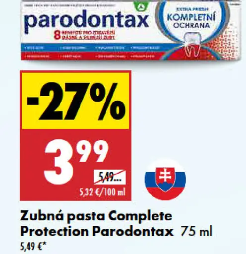 Parodontax Zubná pasta Complete protection