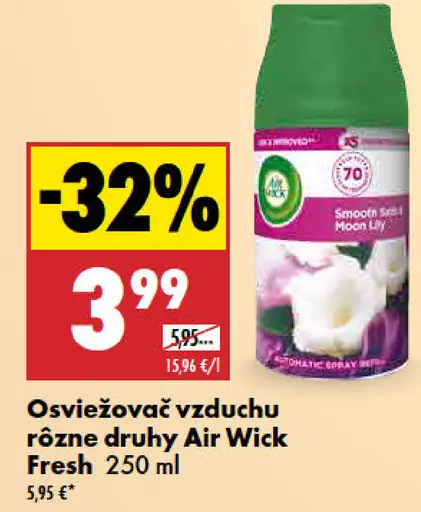 Air Wick Fresh osviežovač vzduchu rôzne druhy