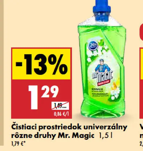 Mr. Magic Čistiaci prostriedok univerzálny rôzne druhy