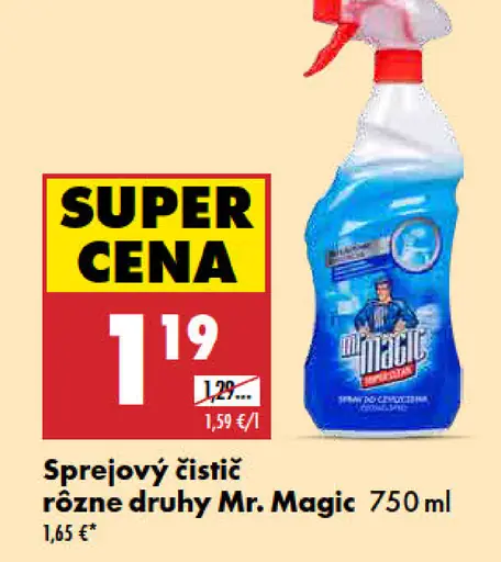 Mr. Magic sprejový čistič rôzne druhy