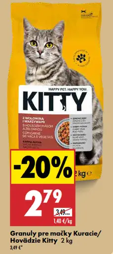 Kitty granuly pre mačky kuracie/hovädzie