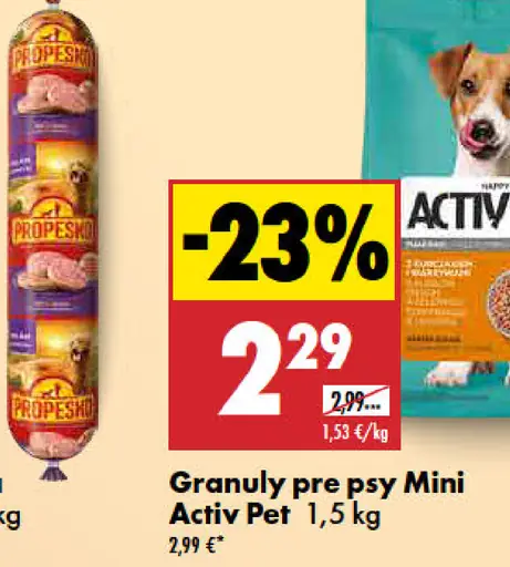 Mini Activ Pet Granuly pre psy