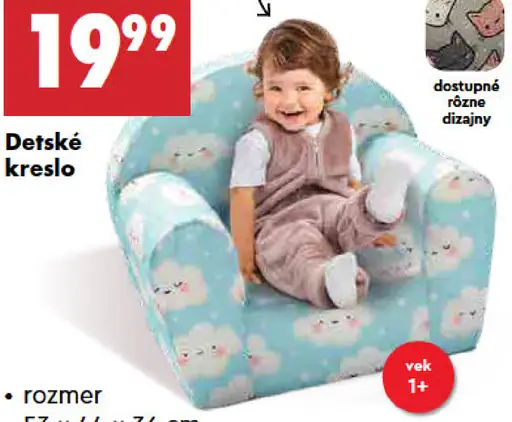 Detské kreslo s odnímateľným poťahom