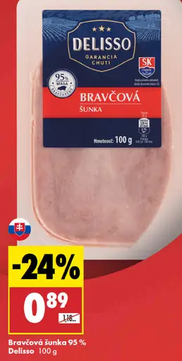 Delisso Bravčová šunka 90 %