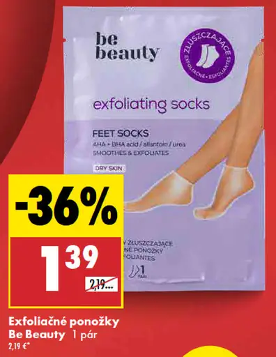 Be Beauty Exfoliačné ponožky