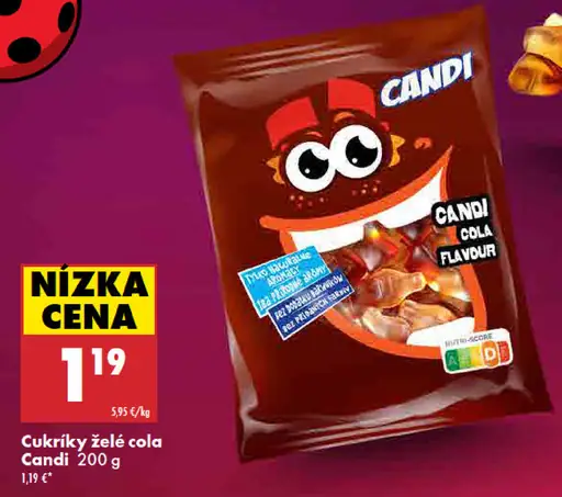 Candi cukríky želé cola