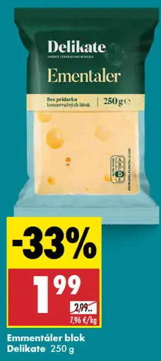 Delikate Ementaler blok