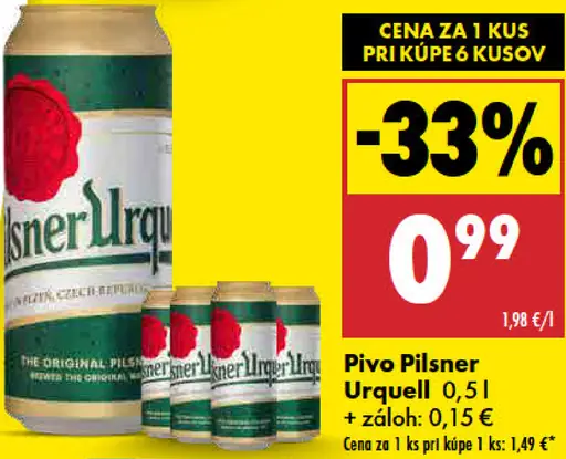 Pilsner Urquell plechovka