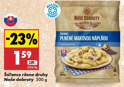 Naše Dobroty Šúľance plnené makovou náplňou