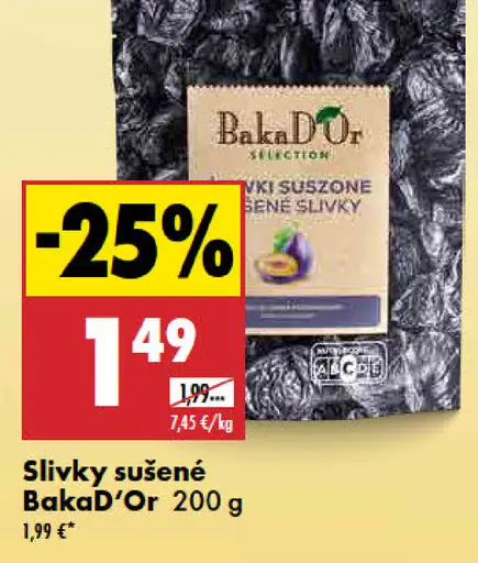 BakaD'Or Slivky sušené