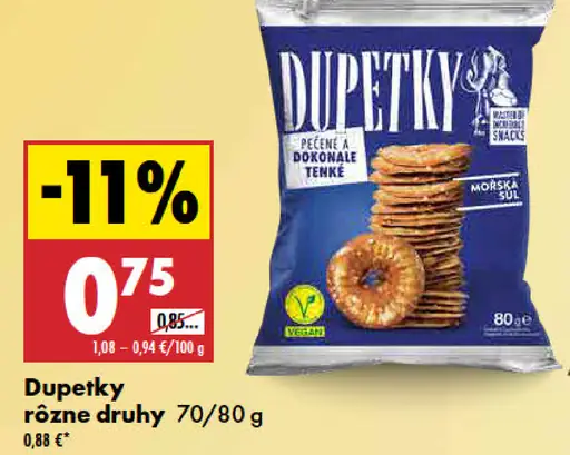 Dupetky pečené a dokonale tenké rôzne druhy