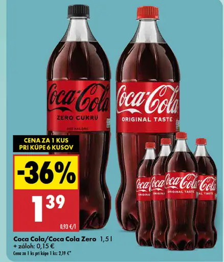 Coca Cola/Coca Cola Zero sýtený nealkoholický nápoj