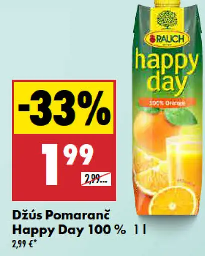 Rauch Happy Day džús pomaranč 100 %