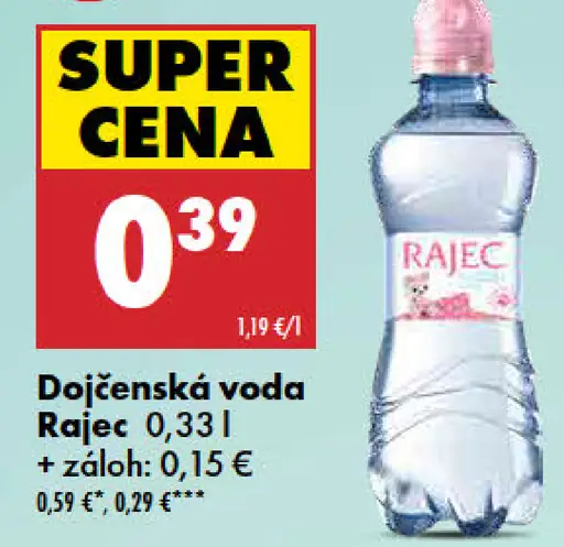Rajec dojčenská voda