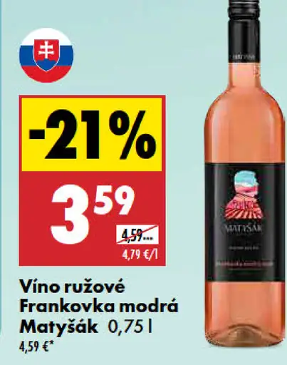 Matyšák Vino ružové Frankovka modrá