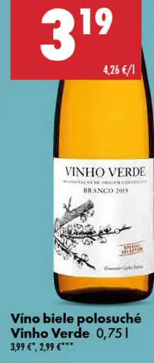 Vinho Verde Vino biele polosuché