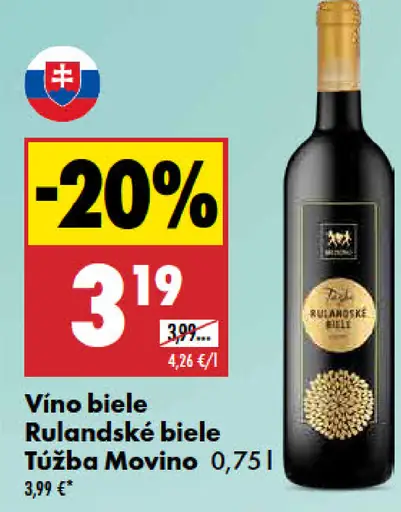 Túžba Movino víno biele Rulandské biele