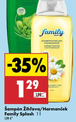 Family Splash Šampón žihľava/harmanček