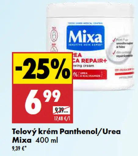 Mixa Telový krém Panthenol/Urea