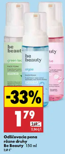 Be Beauty Odličovacia pena rôzne druhy
