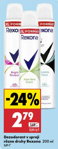 Dezodorant v spreji Rexona rôzne druhy