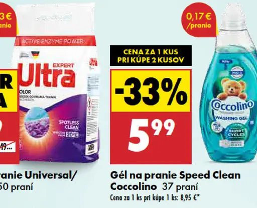 Coccolino Speed Clean gél na pranie