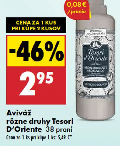Tesori d'Oriente aviváž rôzne druhy