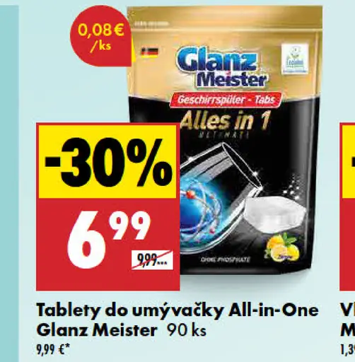 Glanz Meister Tablety do umývačky All-in-One