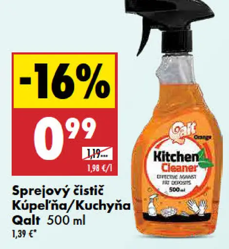 Qalt Sprejový čistič kúpeľňa/kuchyňa