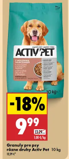 Activ Pet Granuly pre psy rôzne druhy malé plemená