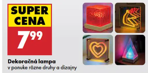 Dekoračná lampa rôzne druhy a dizajny