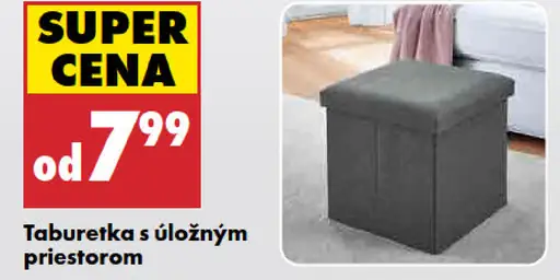 Smukee taburetka s úložným priestorom