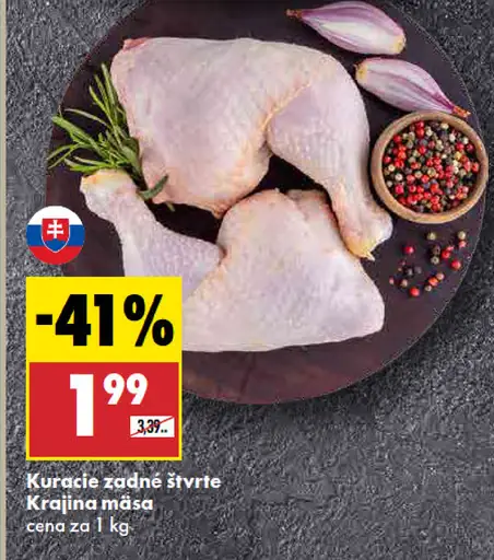 Krajina mäsa Kuracie zadné štvrte