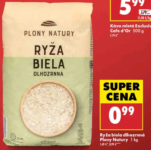 Plony Natury ryža biela dlhozrnná