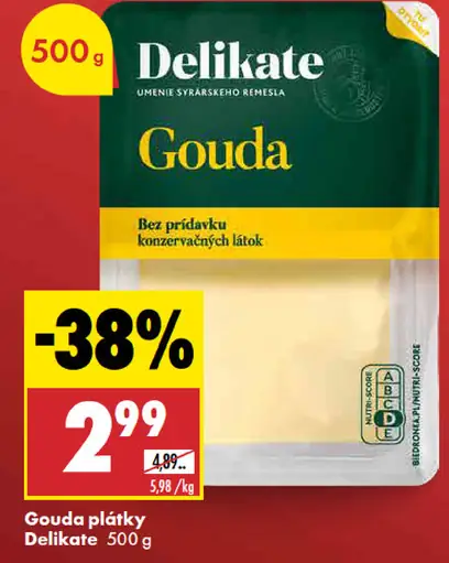 Delikate Gouda plátky