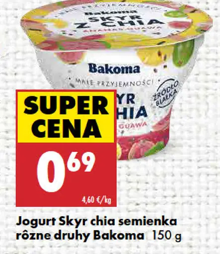 Bakoma Jogurt Skyr chia semienka