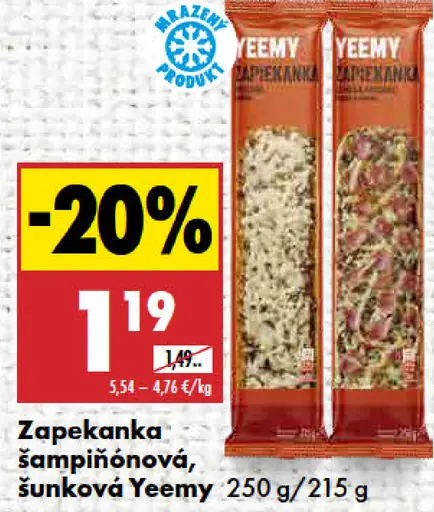 Yeemy Zapekanka šampiňónová