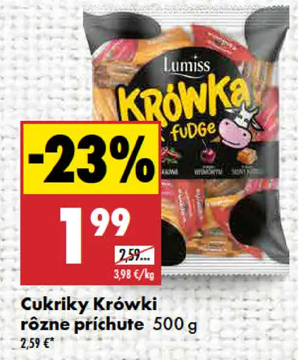 Lumiss Krówki cukríky rôzne príchute