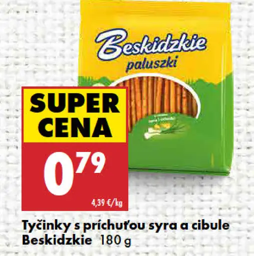 Beskidzkie tyčinky s príchuťou syra a cibule