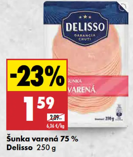 Delisso šunka varená 75 %