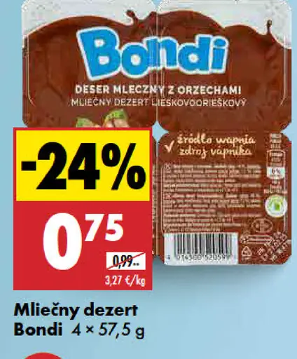 Bondi mliečny dezert s orechami