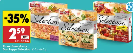 Don Peppe pizza Selection rôzne druhy