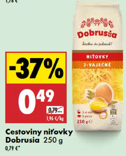 Dobruška cestoviny niťovky 2-vaječné