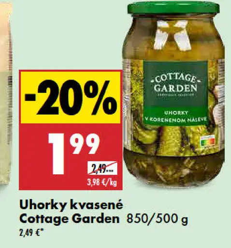 Cottage Garden uhorky kvasené v korenenom náleve