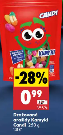 Candi dražované arašidy Kamyki