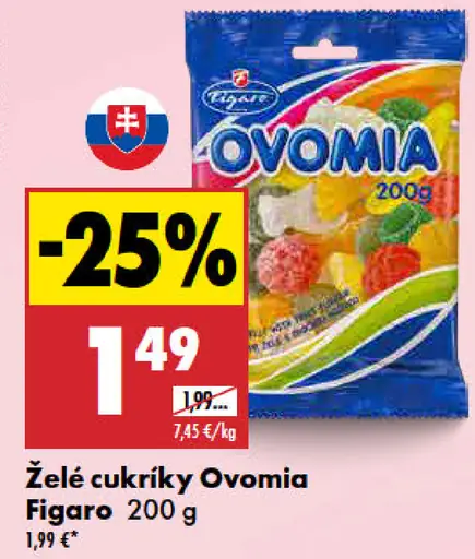 Figaro želé cukríky Ovomia